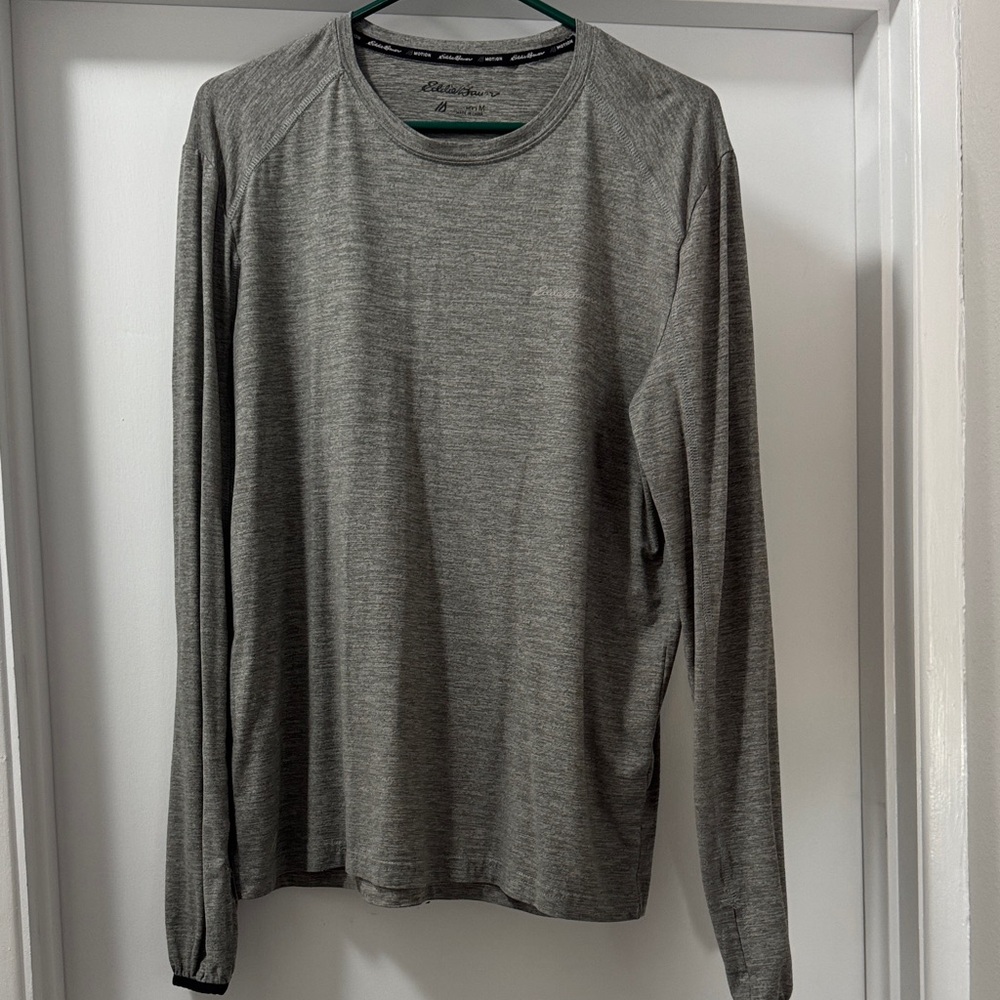 Eddie Bauer Men's Heather Gray Long Sleeve Tee